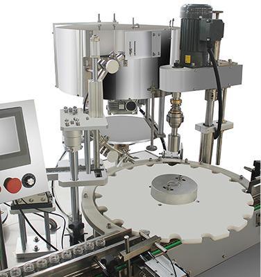 Automatische Tabelle Topfilling bearbeiten kosmetische Cremetiegel-Flüssigkeits-füllende mit einer Kappe bedeckende und Etikettiermaschine maschinell