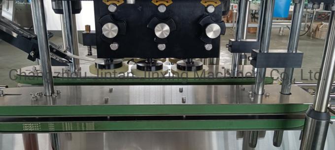 Automatische lineare mit einer Kappe bedeckende Maschinen-Schneckenpumpe-Diskette ringsum Flaschen-mit einer Kappe bedeckende Maschinen mit Deckel-Zufuhr